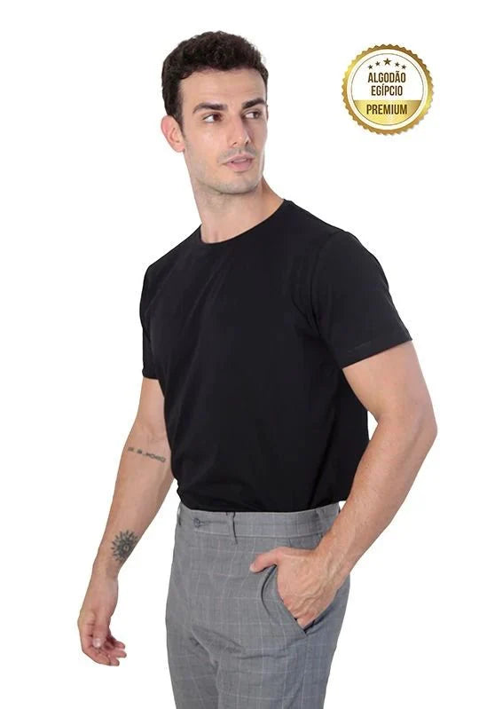 Camiseta premium algodão egípcio